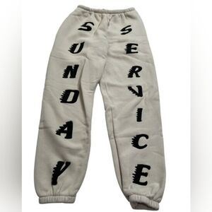 Kids Cream Sunday Service Sweatpants